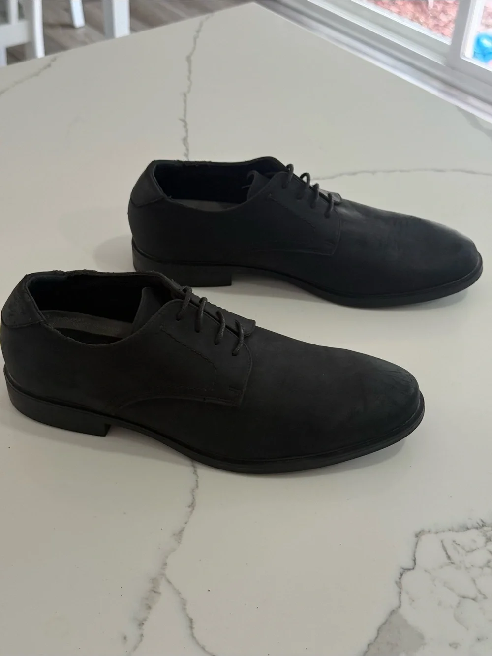 Van Heusen Black Lace-Up Derby Shoes